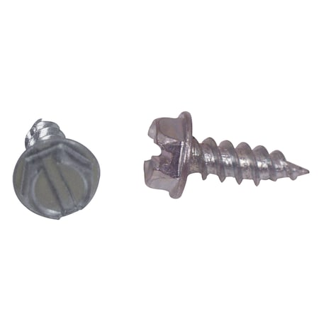 Lag Screw, #8, 1 In, Zinc Plated Unslotted Drive